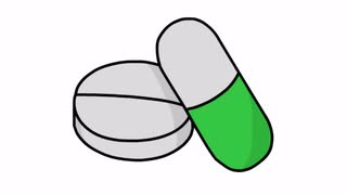 320x180 Kidney Sketch Illustration Hand Drawn Animation Transparent Motion - Pills Sketch