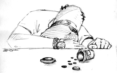 400x250 Pill Popper Teen Ink - Pills Sketch