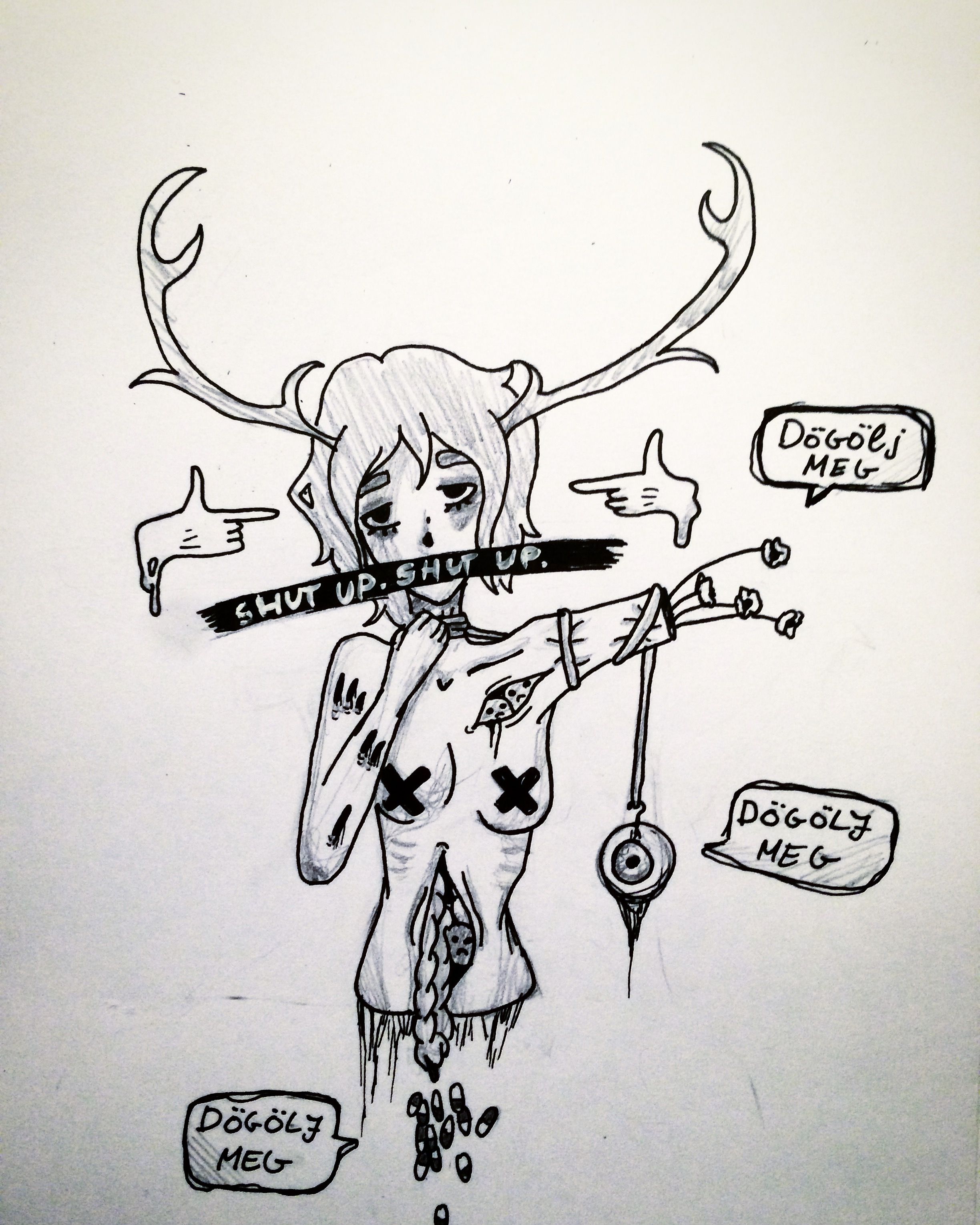 2448x3060 Depressed - Pills Sketch