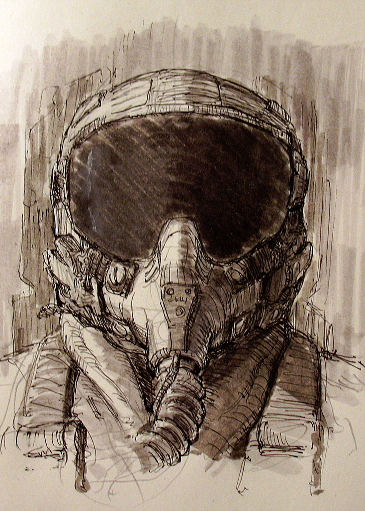 734x1028 Fighter Pilot Sketch By Pvtskwerl - Pilot Sketch