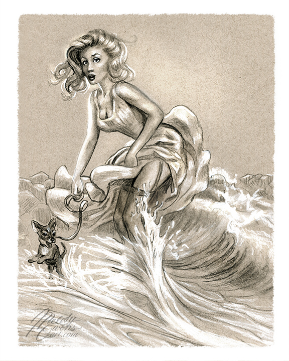 576x720 Pinup Sketch - Pin Up Girl Sketch