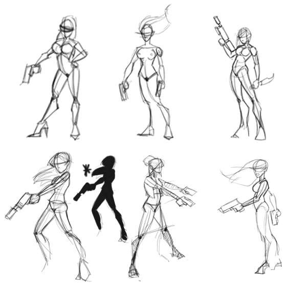 600x600 How To Create An Original Pin Up Girl In Photoshop - Pin Up Girl Sketch