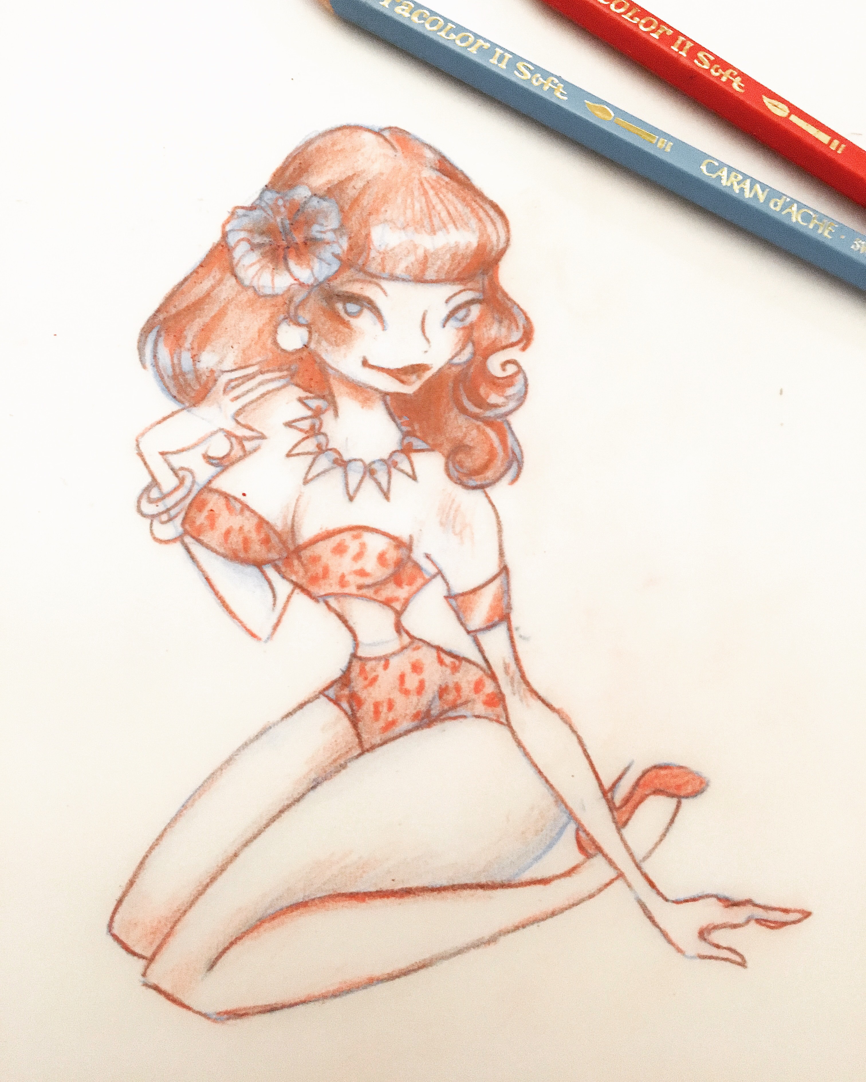 3024x3779 Pinup Colour And Glitter - Pin Up Sketch