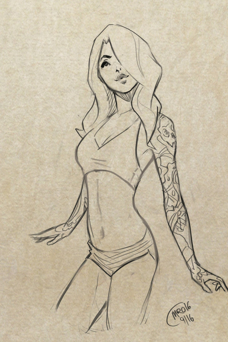 730x1095 Tat Pin Up Sketch 4 By Mro16 - Pin Up Sketch