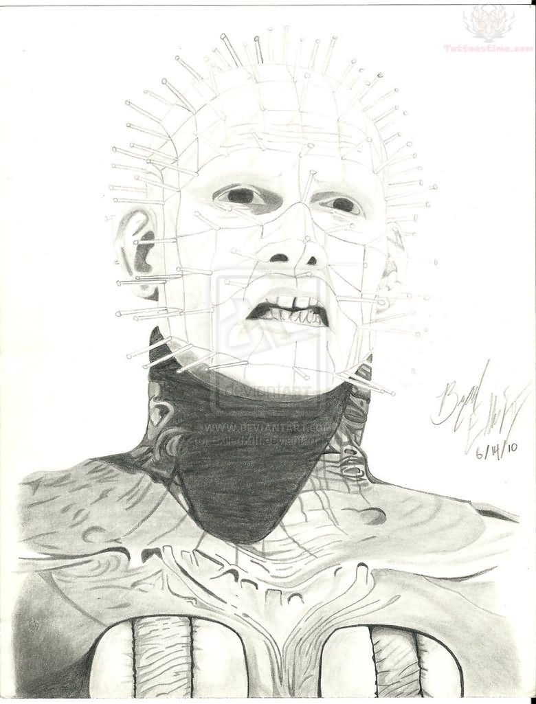780x1025 Pinhead Sketch Tattoo Design - Pinhead Sketch