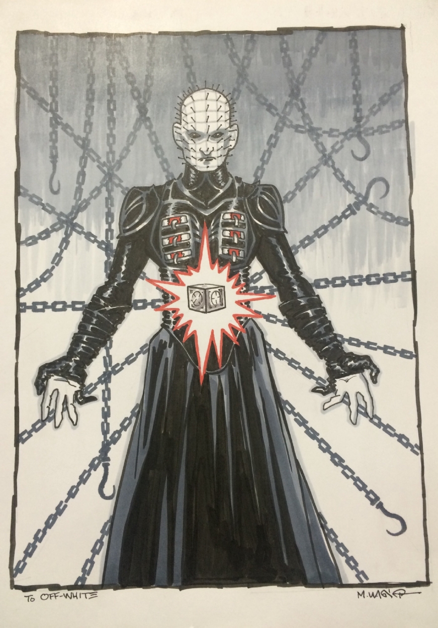 871x1250 Pinhead From Hellraiser By Matt Wagner, In Mike (Aka Off White - Pinhead Sketch