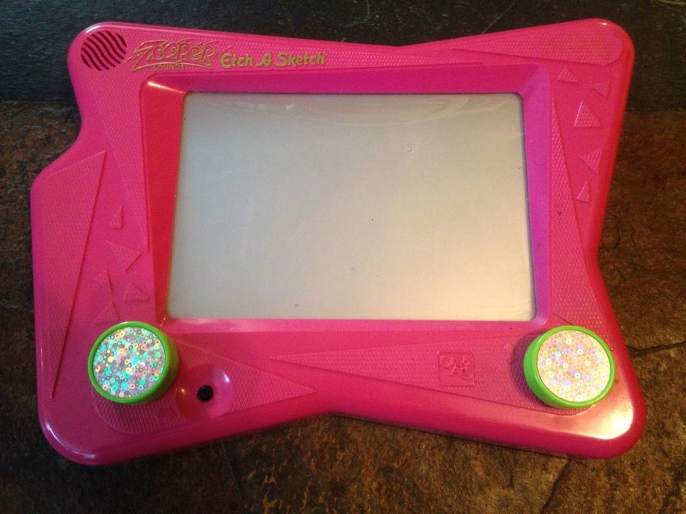1000x750 Rare Vintage Zooper Sounds Etch A Sketch Pink Ebay 80s Baby - Pink Etch A Sketch