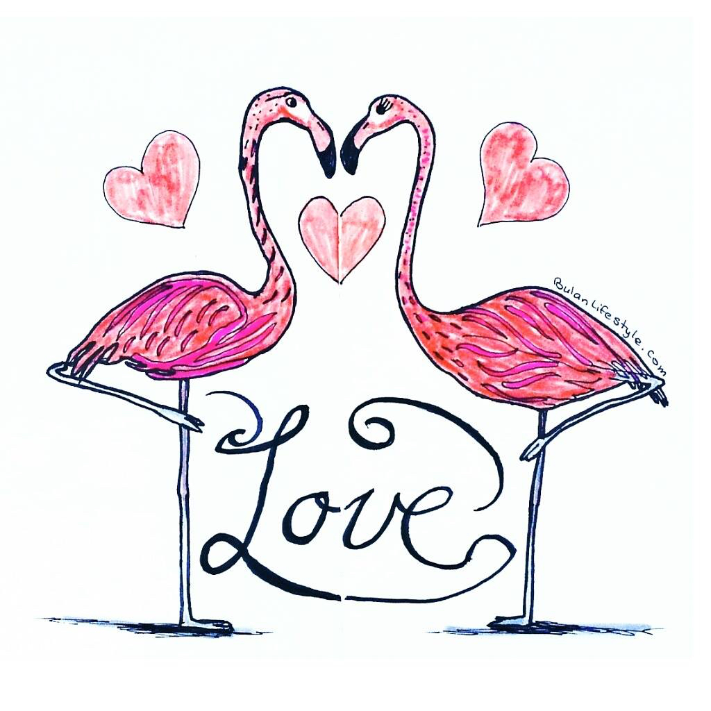 1024x1024 Sketch Of The Day No 436 In My Moleskine Art Journal Felicity The - Pink Flamingo Sketch