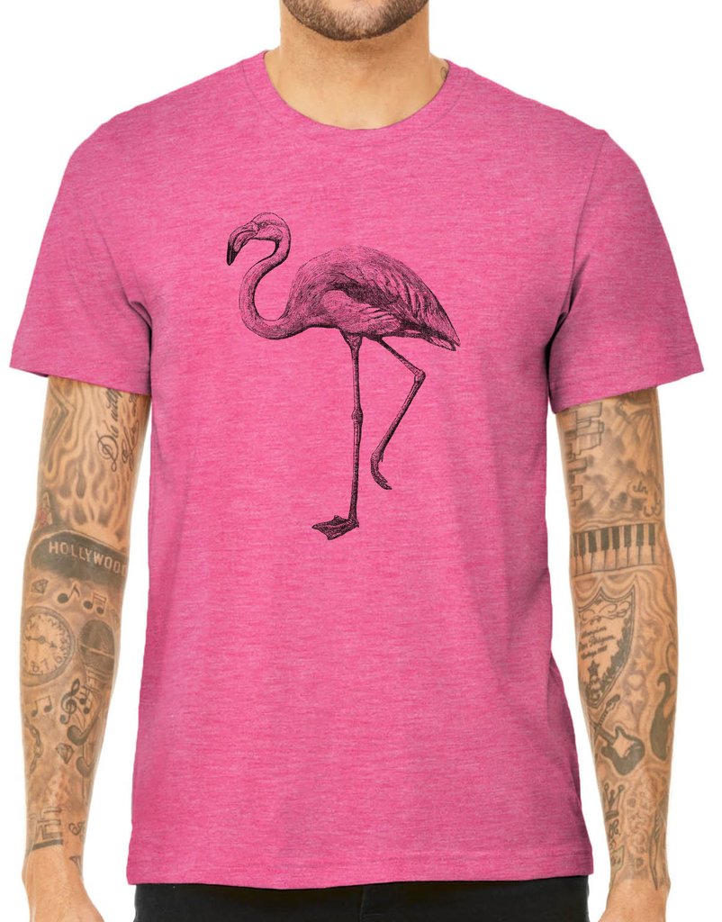 802x1024 Austin Ink Apparel Tall Flamingo Sketch Quality Triblend Short Sleeve - Pink Flamingo Sketch