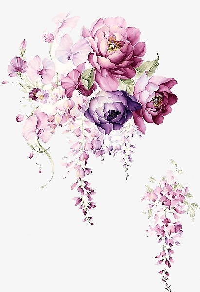 411x600 Flower Sketch, Flower Clipart, Plant, Flowers Png Image And - Pink Flower Sketch