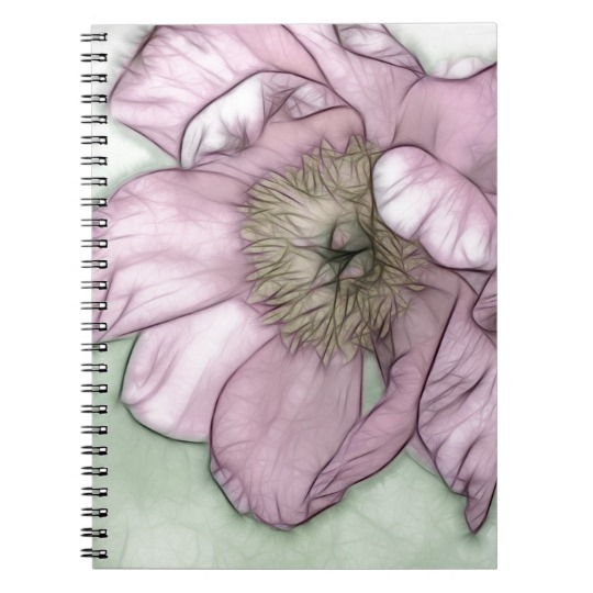 540x540 Pink Peony Flower Sketch Notebook - Pink Flower Sketch