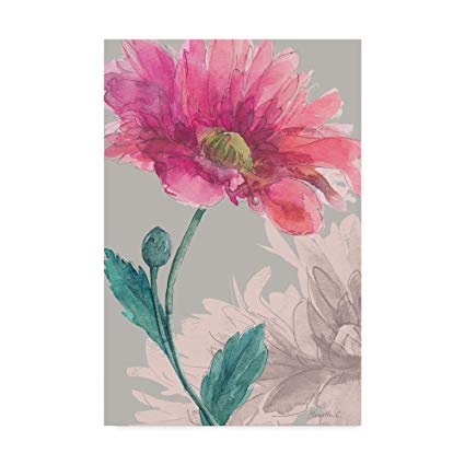 425x425 Trademark Fine Art Flower Sketch 3 By Marietta Cohen - Pink Flower Sketch