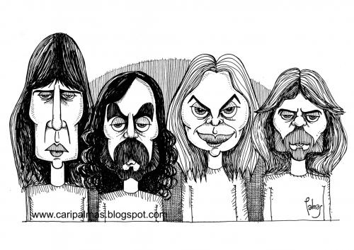 500x353 Pink Floyd By Palmas Famous People Cartoon Toonpool - Pink Floyd Sketch