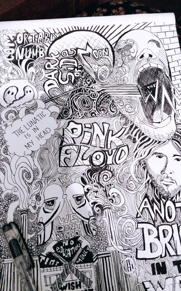 638x1024 Sketch The Pink Floyd - Pink Floyd Sketch