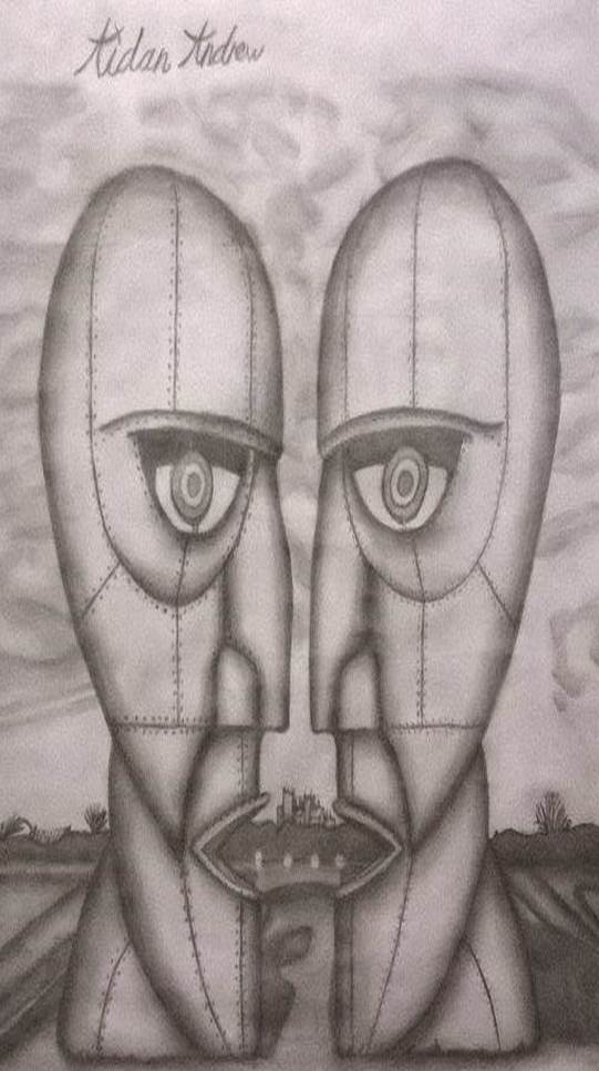 541x967 Drawing - Pink Floyd Sketch