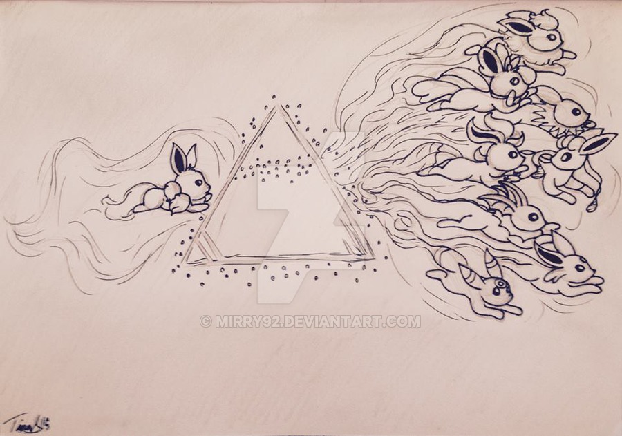 900x631 Eeveelution - Pink Floyd Sketch
