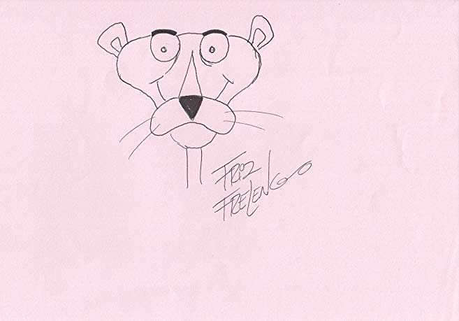 657x459 Friz Freleng Hand Signed Autographed And Drawn Pink Panther Sketch - Pink Panther Sketch