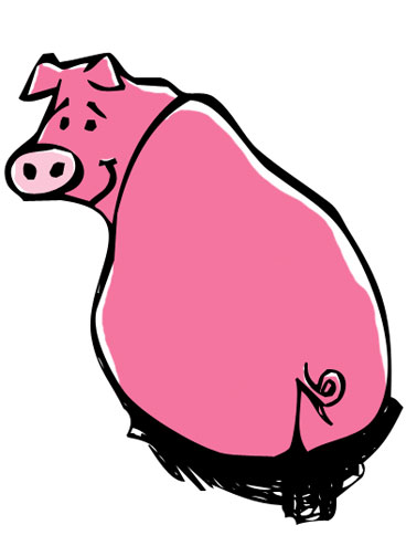 368x494 Pink Pig Melissa Evans - Pink Pig Sketch