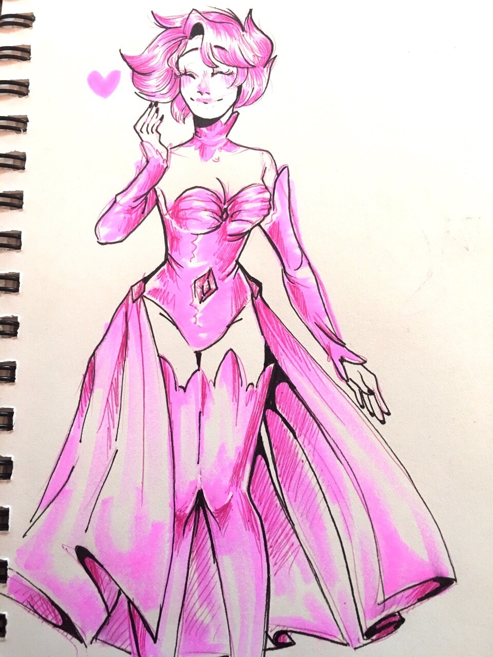 960x1280 Sketch Of Pink Diamond Steven Universe Know Your Meme - Pink Sketch