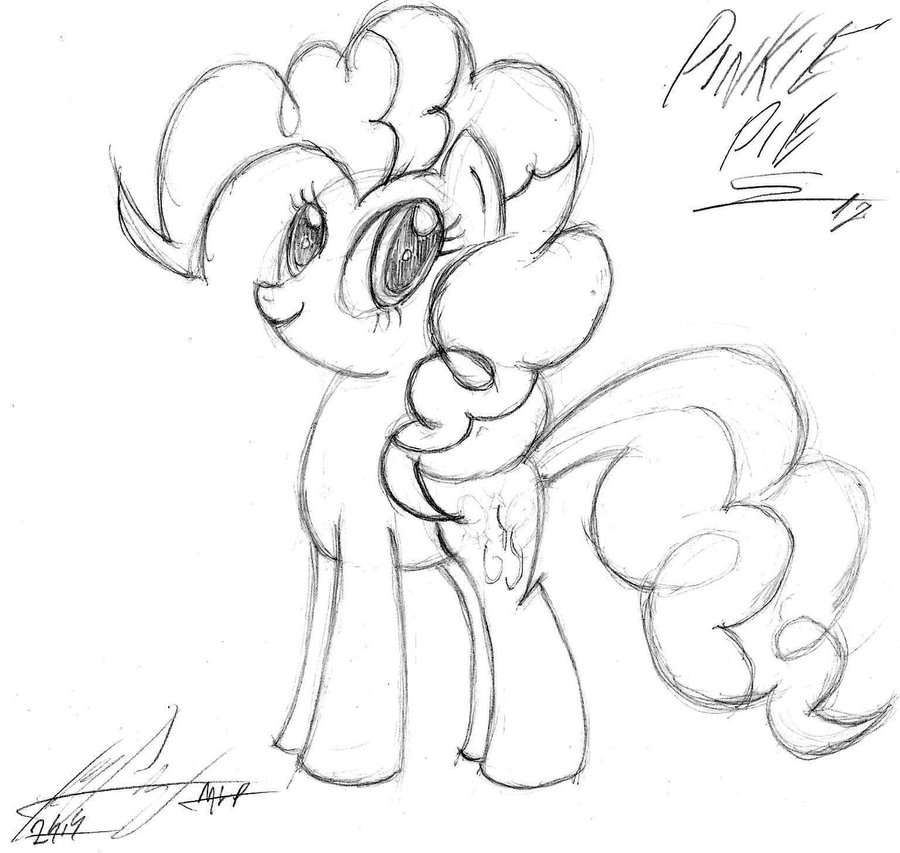 900x853 Pinkie Pie Sketch No.1 By Mlpst1993 - Pinkie Pie Sketch