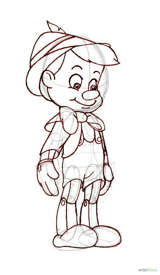 525x902 Pinocchio Pinochio In 2018 Pinocchio, Draw And - Pinocchio Sketch