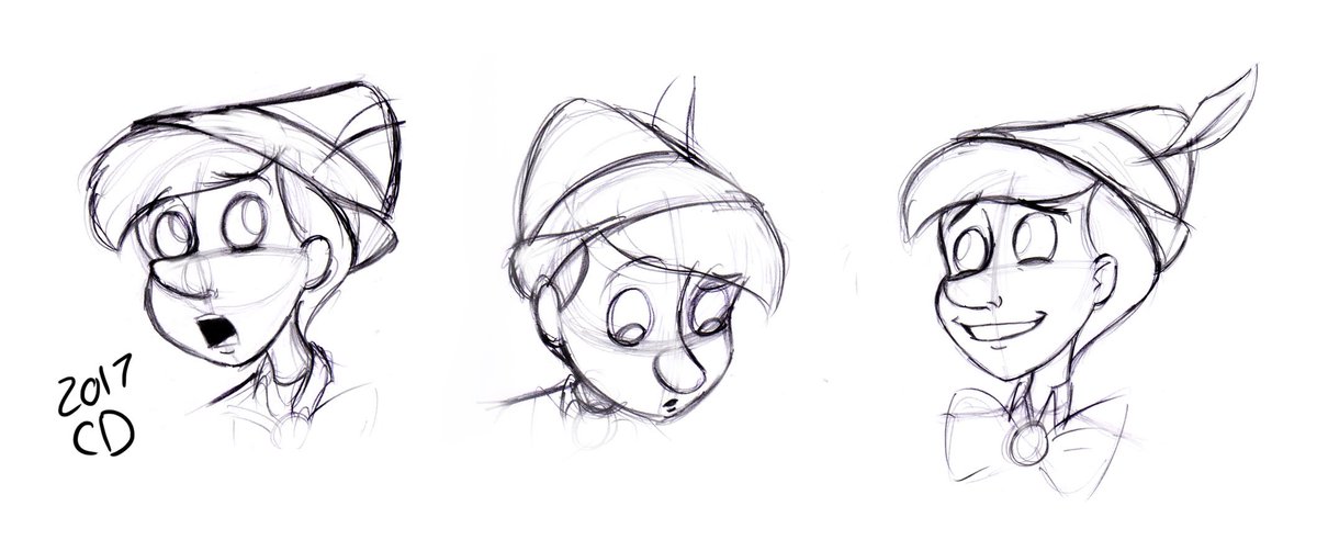 1200x502 Christine Driscoll On Twitter Part 1 Some Of Sketches Of - Pinocchio Sketch