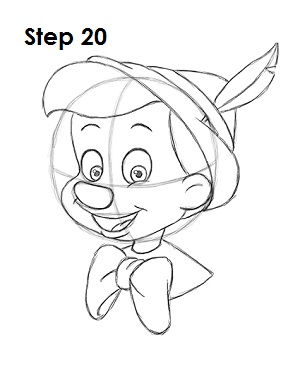 300x388 How To Draw Pinocchio - Pinocchio Sketch
