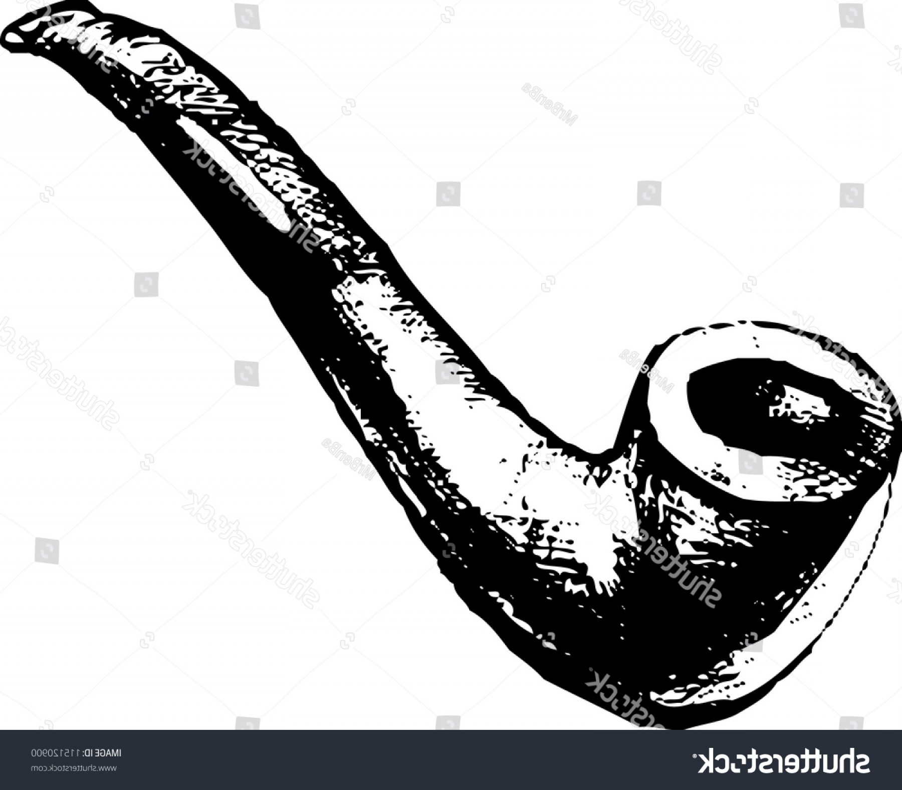 1800x1576 Smoking Pipe Sketch Vector Illustration Shopatcloth - Pipe Sketch