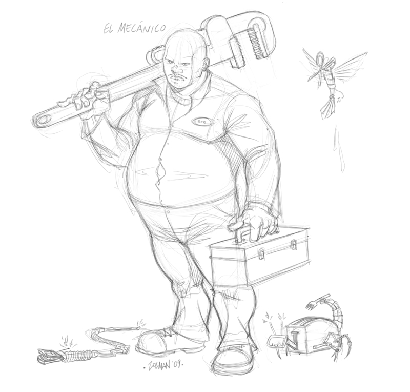 800x764 May 2009 Mindless Scribblings - Pipe Wrench Sketch