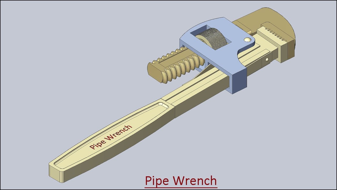 1280x720 Pipe Wrench (Volume 1) Solid Edge Tutorial - Pipe Wrench Sketch