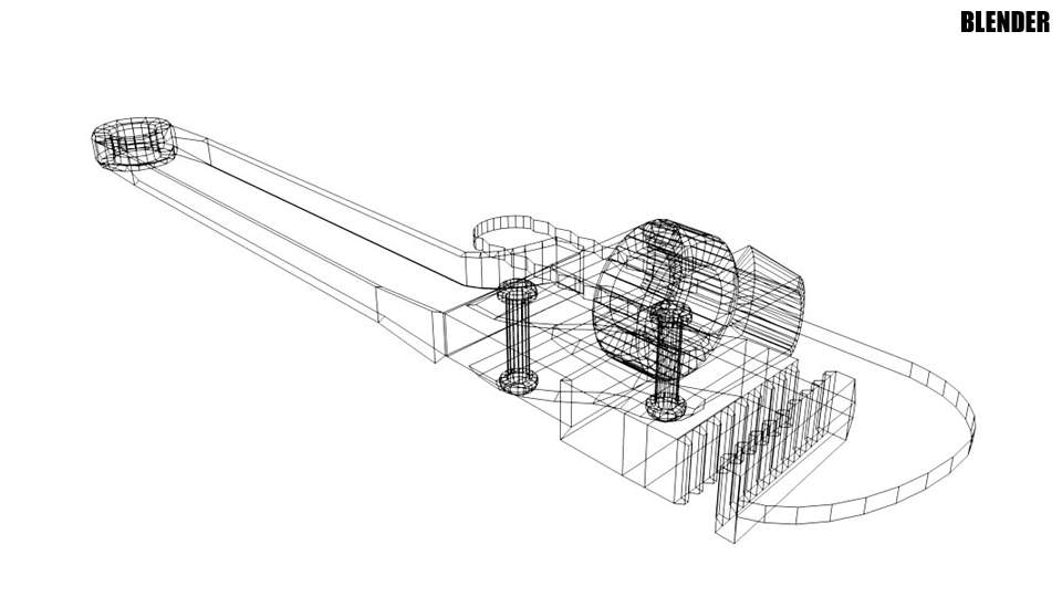 960x540 Pipe Wrench 3d Model - Pipe Wrench Sketch