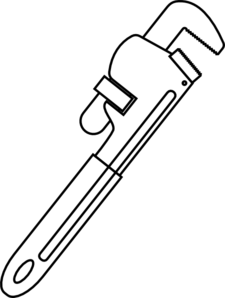 225x298 Pipe Wrench Clip Art - Pipe Wrench Sketch