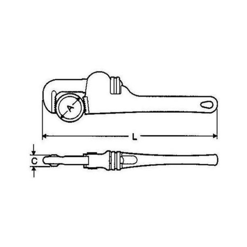 800x799 Pipe Wrench Heavy Duty - Pipe Wrench Sketch