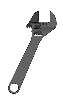 260x411 Adjustable Spanner - Pipe Wrench Sketch