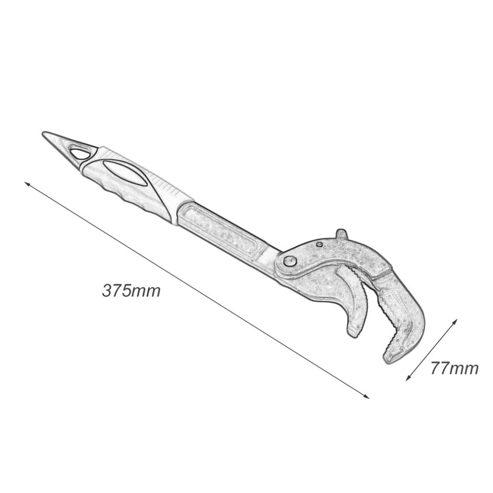 1000x1000 Buy Universal Professional Spanner Tool - Pipe Wrench Sketch