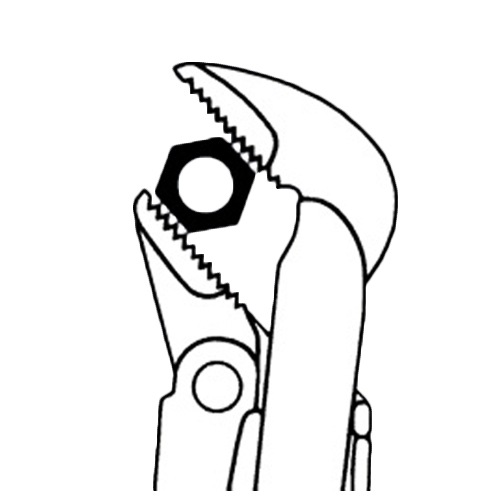500x500 Buy Knipex 83 20 015, Swedish Pattern Pipe Wrench - Pipe Wrench Sketch