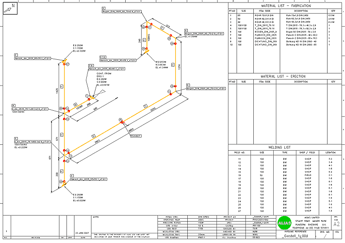 711x500 Smap3d Isometric For Pipeline Planning - Pipeline Sketch