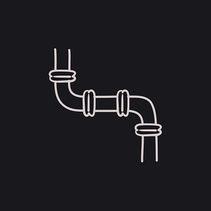 416x416 Water Pipeline Sketch Premium Clipart - Pipeline Sketch