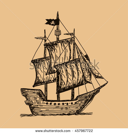 450x470 Pirate Ship Sketch 2 By Picturesofmaya Via . How To Draw A - Pirate Boat Sketch