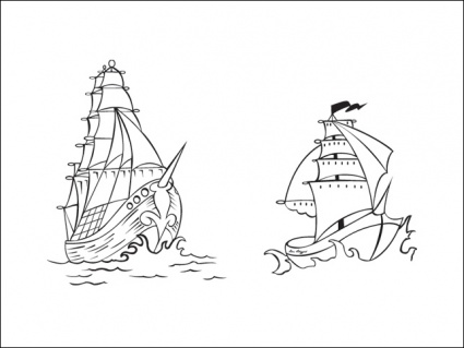 425x319 Free Download Of Pirate Ship Vector Graphics And Illustrations - Pirate Boat Sketch