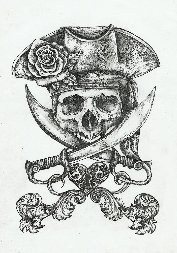 702x1000 Pirate Dreams By Fitakerfuffle Nifty Tats Tattoos - Pirate Hat Sketch