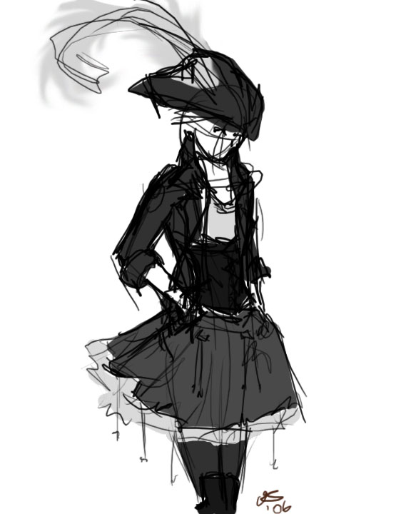 576x720 Pirate Hat Sketch - Pirate Hat Sketch