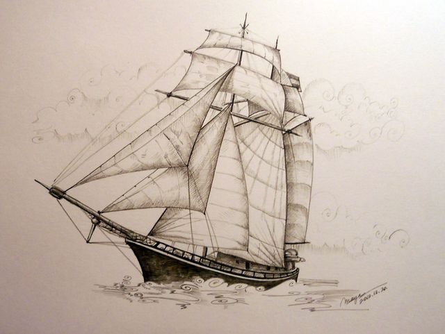 640x481 Pirate Ship Sketch - Pirate Ship Sketch