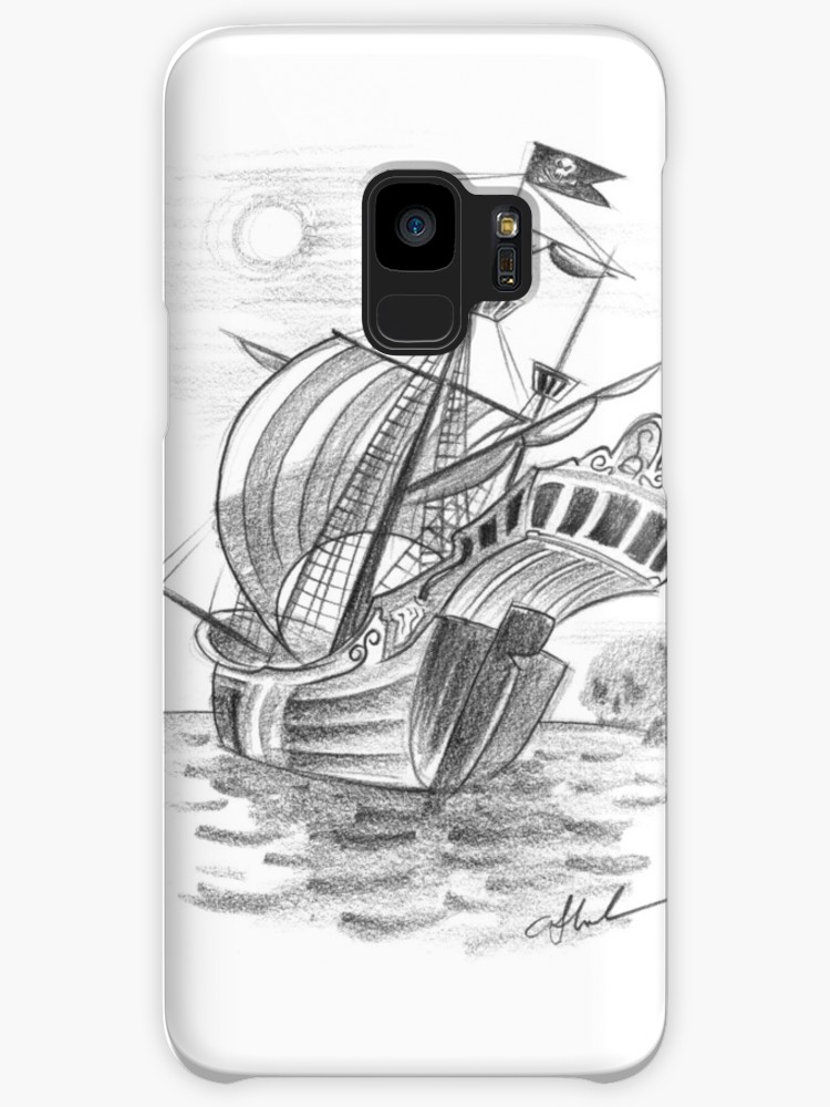 750x1000 Pirate Ship Sketch Cases Amp Skins For Samsung Galaxy By Jim - Pirate Ship Sketch