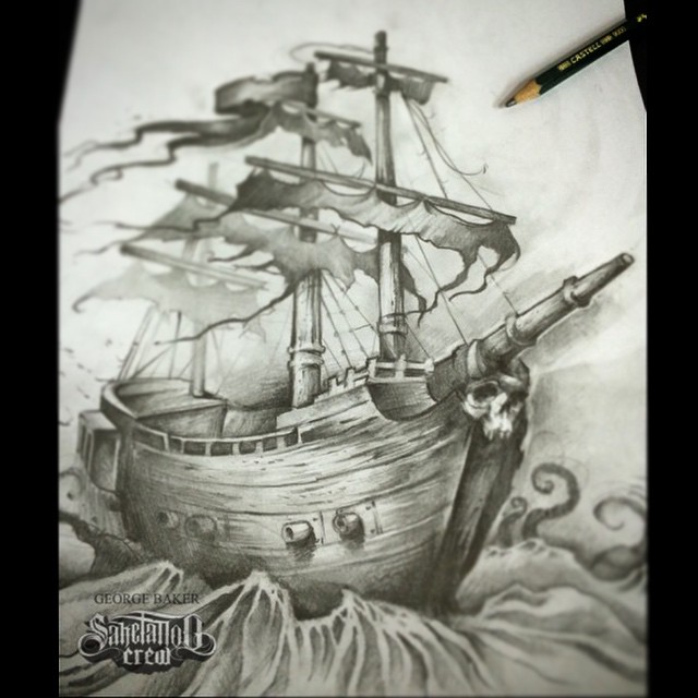 640x640 Pirate Ship Sketch Fantastic Realistic Pirate Ship Sketch Baker - Pirate Ship Sketch