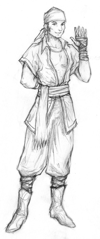 338x800 Pirate Sketch By Sokil Su - Pirate Sketch