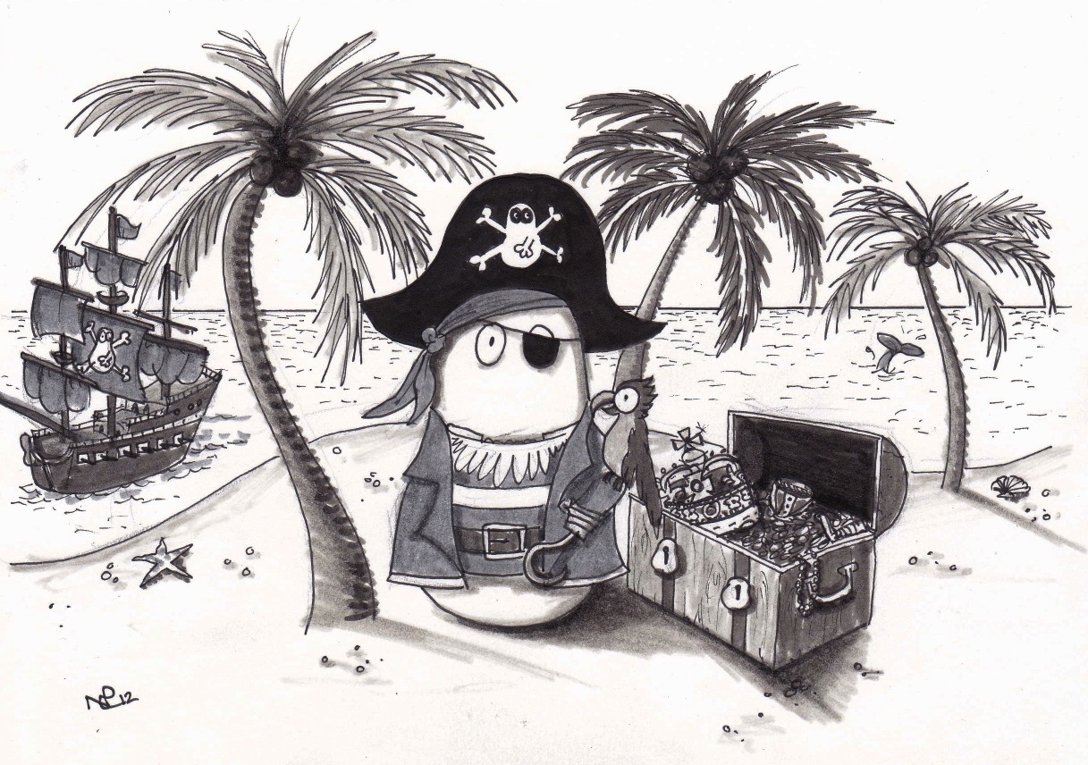 1217x856 The Daily Sketch Pirate Norm The Daily Norm - Pirate Sketch