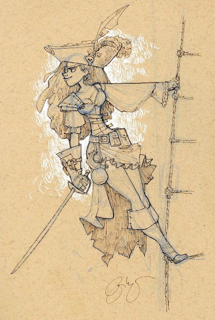 733x1091 Pirate Sketch By Briankesinger Sketches - Pirate Sketch
