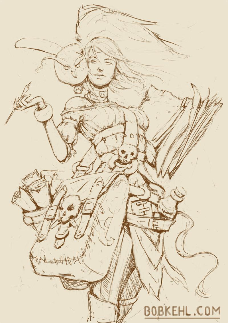 800x1132 Chronicler Pirate Sketch Characterdrawing - Pirate Sketch