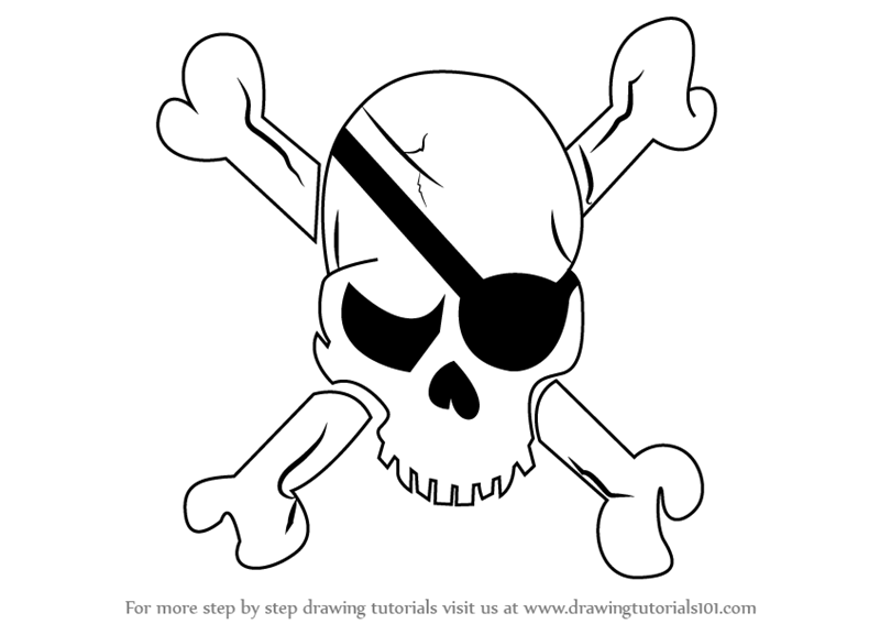 800x567 Learn How To Draw A Pirate Skull (Skulls) Step By Step Drawing - Pirate Skull Sketch